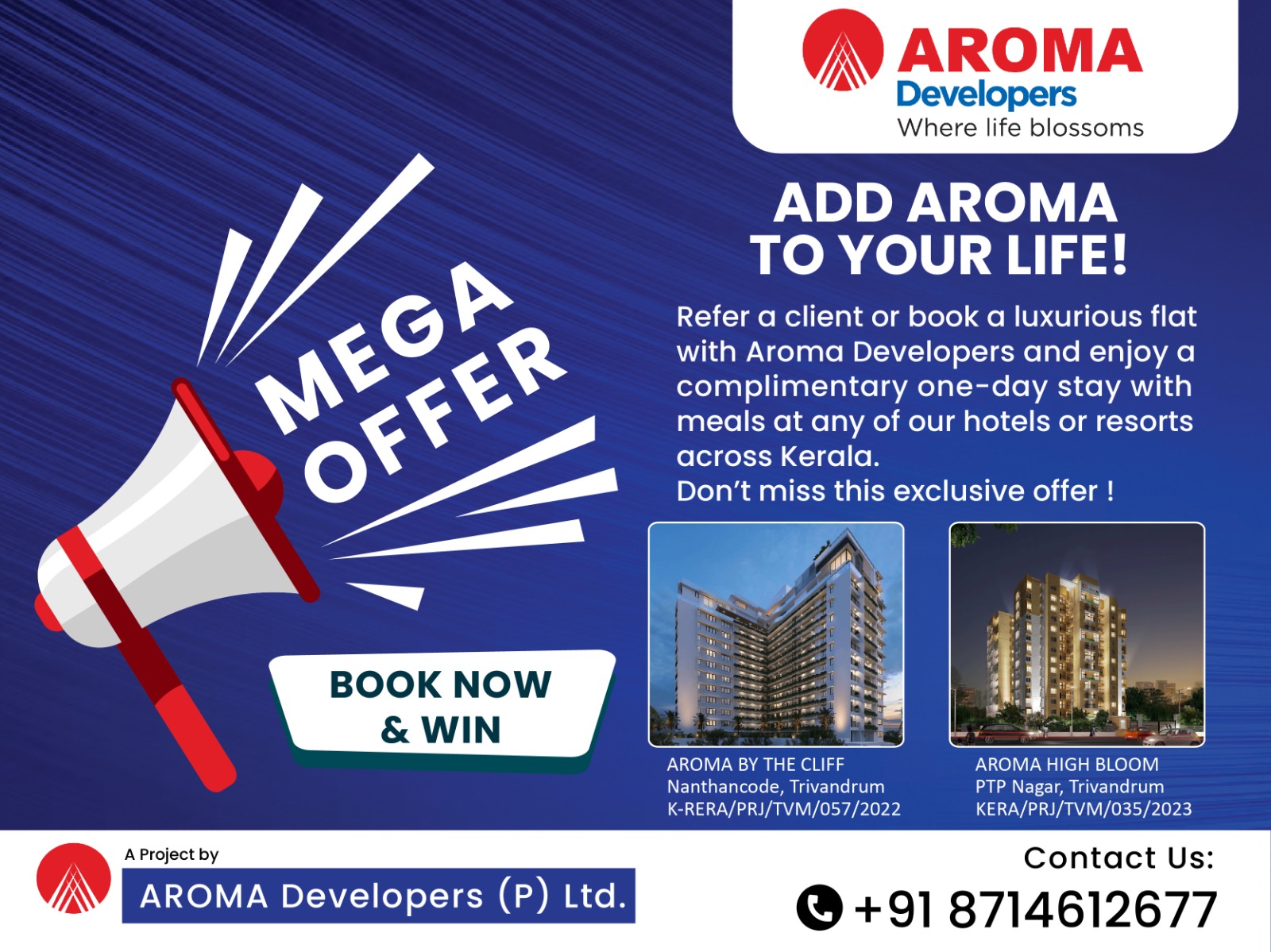 Aroma By The Cliff, Nanthancode, Trivandrum & Aroma High Bloom, PTP Nagar, Trivandrum  images 